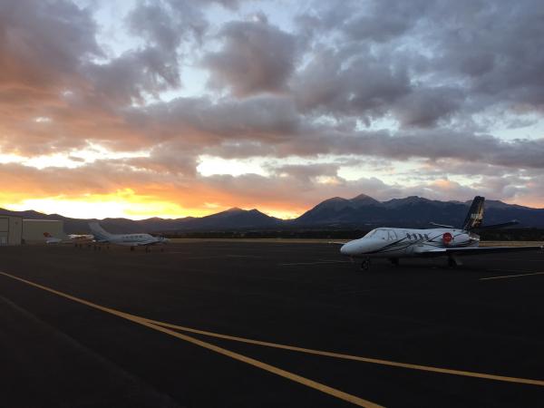 Salida Airport with airplanes